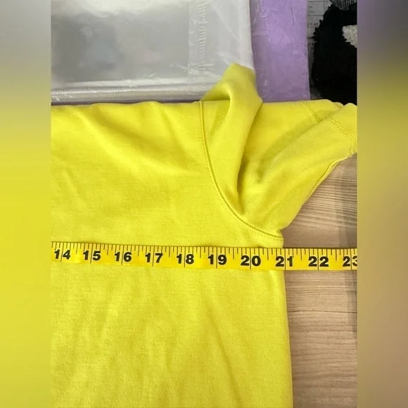 Theory Men’s Crew Neck Short-Sleeve Tee in Stretch Jersey in Cyber Yellow Sz M - Picture 10 of 12